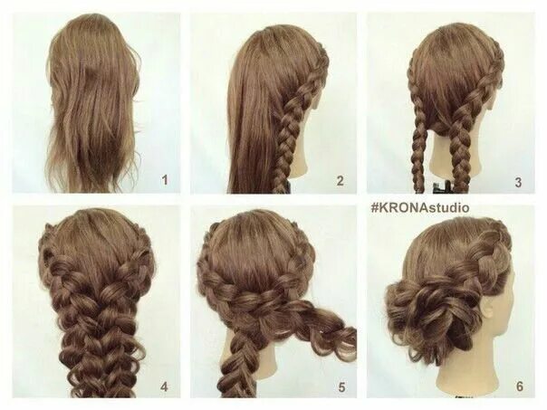 Прическа на длинные волосы для начинающих Pin by Ira Kapitanowa on hair Hair styles, Braided hairstyles, Work hairstyles