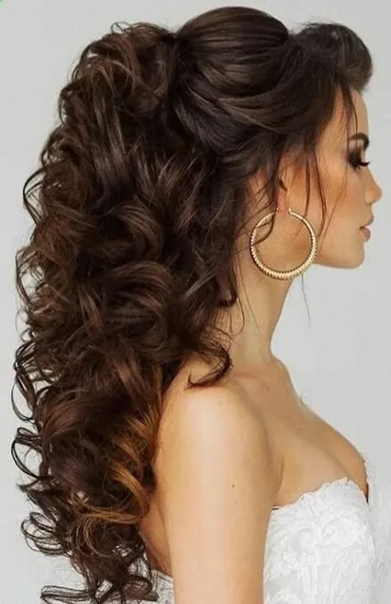 Прическа на длинные волосы к костюму 51+ Trendy Hairstyles Cute Life - New Site Hair styles, Wedding curls, Long hair