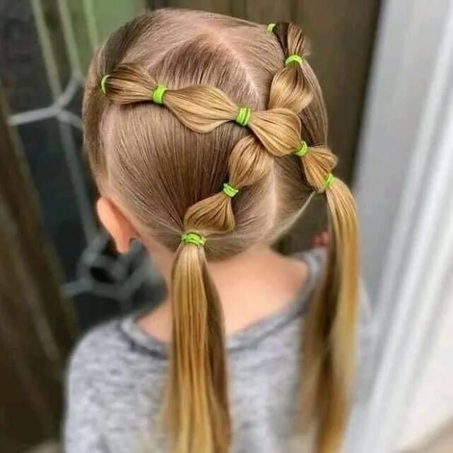 Прическа на длинные волосы маленькими резинками Pin on Ideas for Mia Kids hairstyles, Girl hair dos, Crazy hair