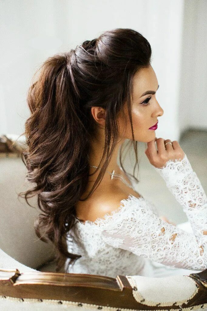 Прическа на длинные волосы на роспись 21 Best Wedding Hairstyles Pictures - Beautyholo Cô dâu, Tóc cô dâu