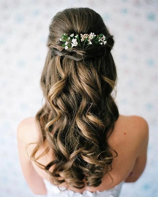 Прическа на длинные волосы на свадьбу гостье Women Hairstyles Long Balayage Bride hairstyles, Romantic wedding hair, Rustic w