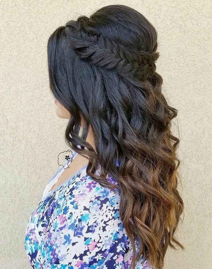 Прическа на длинные волосы последний звонок 40 Popular Wedding Hairstyles for Brides, Bridesmaids and Guests Curly homecomin