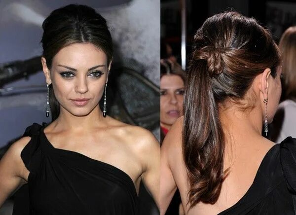 Прическа на длинные волосы приподнять Mila Kunis Horse Tail Hairstyle With 5 Tricks Cool hairstyles for girls, Hair st