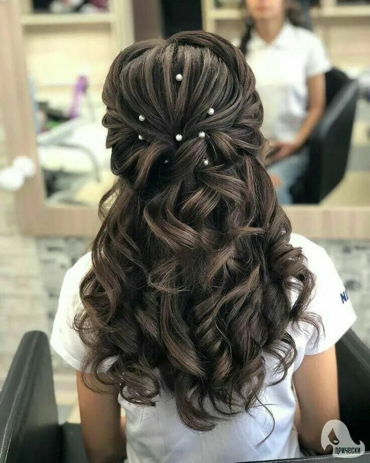 Прическа на длинные волосы шторы Pin on свадьба Formal hairstyles for long hair, Prom hairstyles for long hair, F