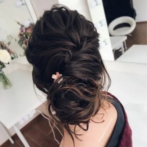 Прическа на длинные волосы сзади собрано kurzhaarfrisurenn.com Natural hair bride, Hair styles, Evening hairstyles