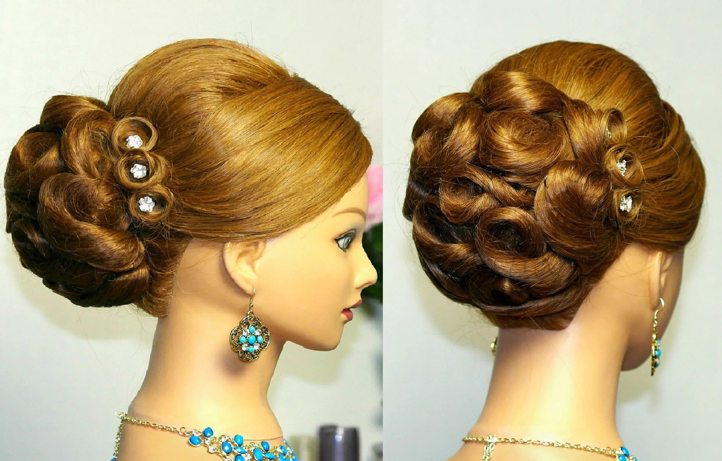 Прическа на длинные волосы вечерняя на торжество Wedding prom hairstyles for long hair. Bridal updo Long hair updo, Prom hair med