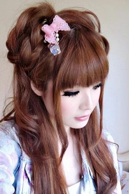 Прическа на длинные волосы японские Crazy and Kawaii Desu Kawaii hairstyles, Lolita hair, Long hair styles