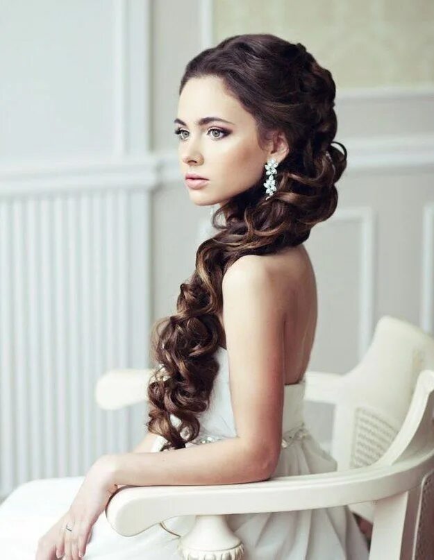 Прическа на фотосессию на длинные Very cute wedding hairdo )) Long hair styles, Wedding hair and makeup, Side hair