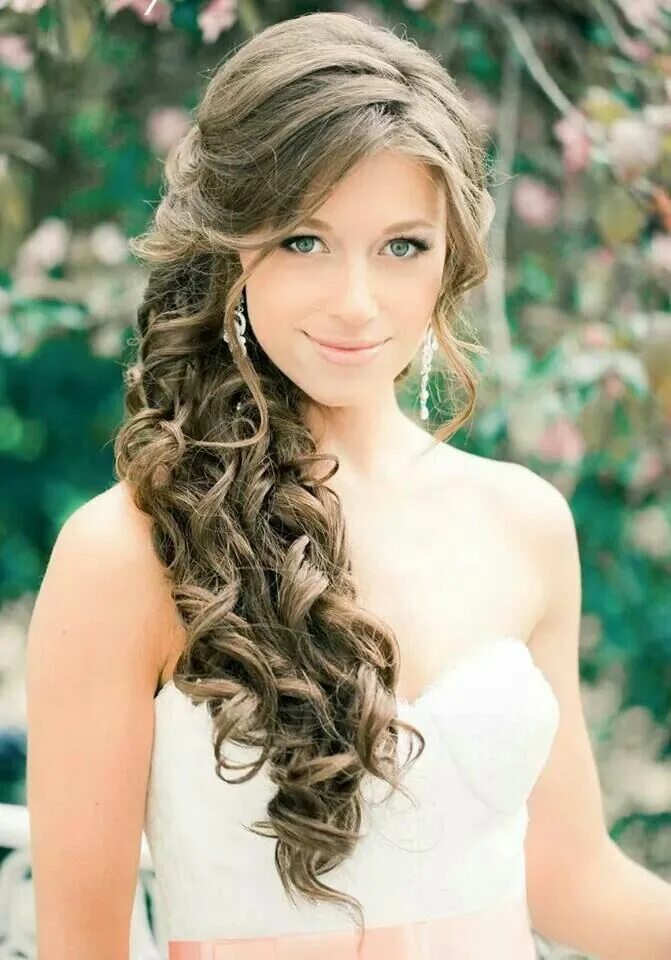 Прическа на фотосессию на длинные волосы Pin on Frisuren Wedding hair side, Bride hairstyles, Side hairstyles