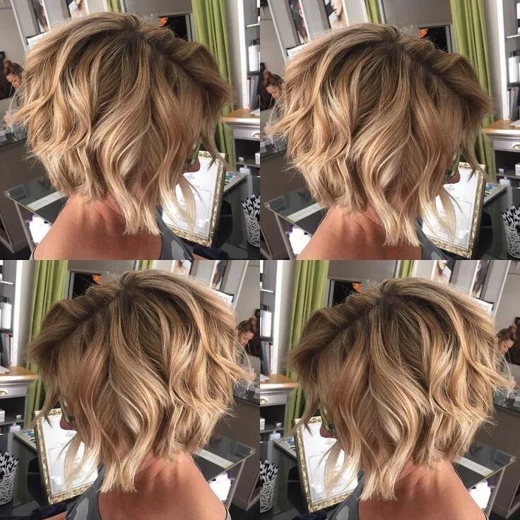 Прическа на грязное каре #short #fun #waves by @stylebyjacque Haircuts for wavy hair, Short hairstyles fo