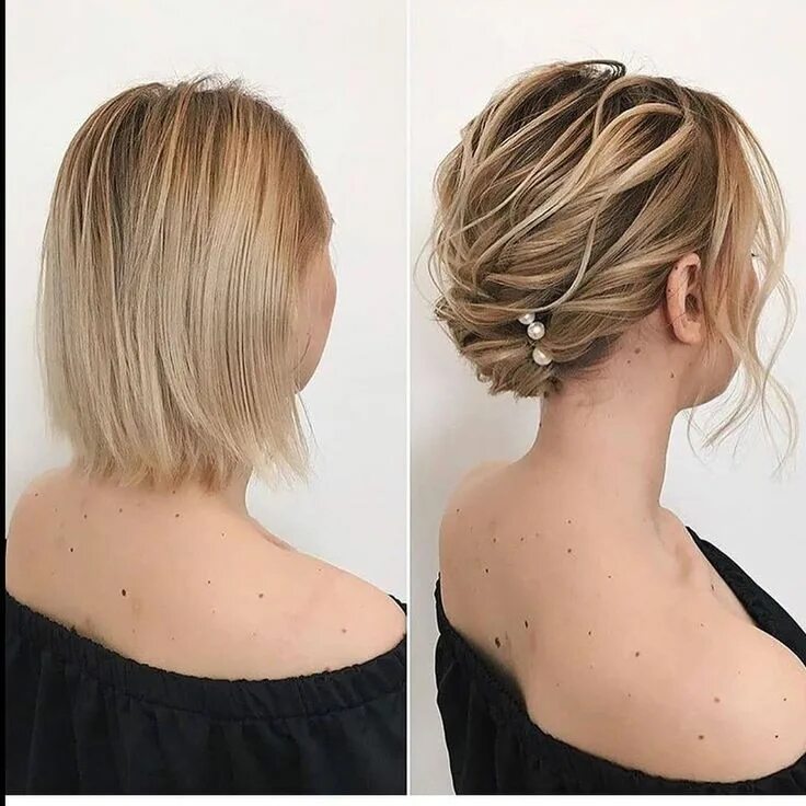 Прическа на каре пучок Pin on Short Hairstyles for Women - 2022 Trends & Ideas