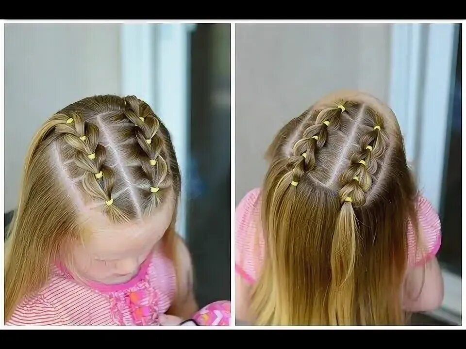 Прическа на каре с резиночками силиконовыми Front Pull Through Braids + How to Take Out Elastic Styles - YouTube Easy toddle