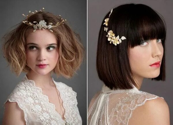 Прическа на каре сама Les jolies mariées aux cheveux courts - J'ai dit oui Short wedding hair, Hair st