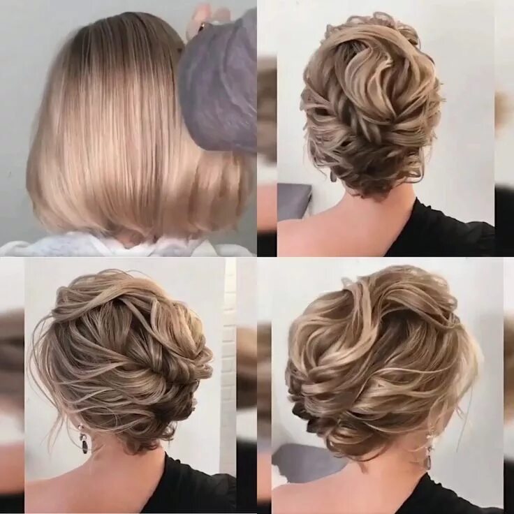 Pin on Прически Short hair updo, Wedding hair inspiration, Short wedding hair