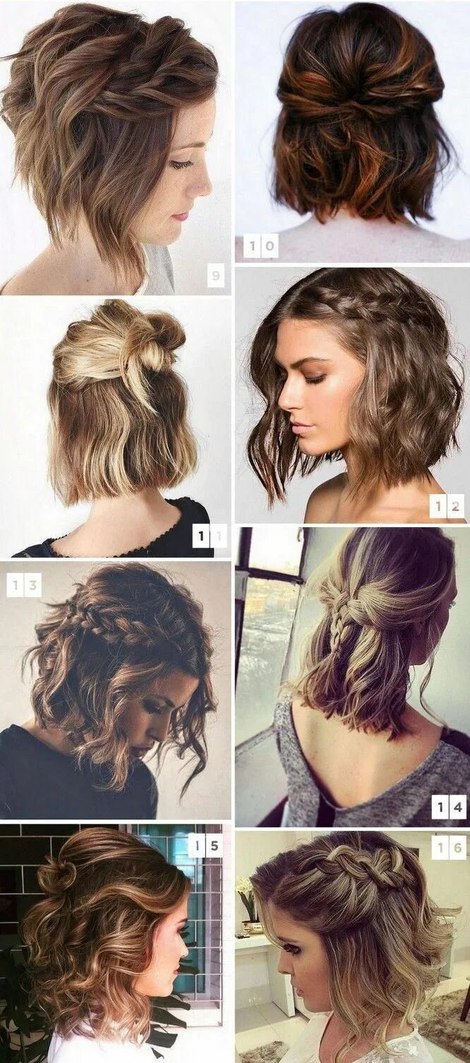 Прическа на каре волосы быстро If you have short and medium length hair, these are some cool hairstyle ideas. #