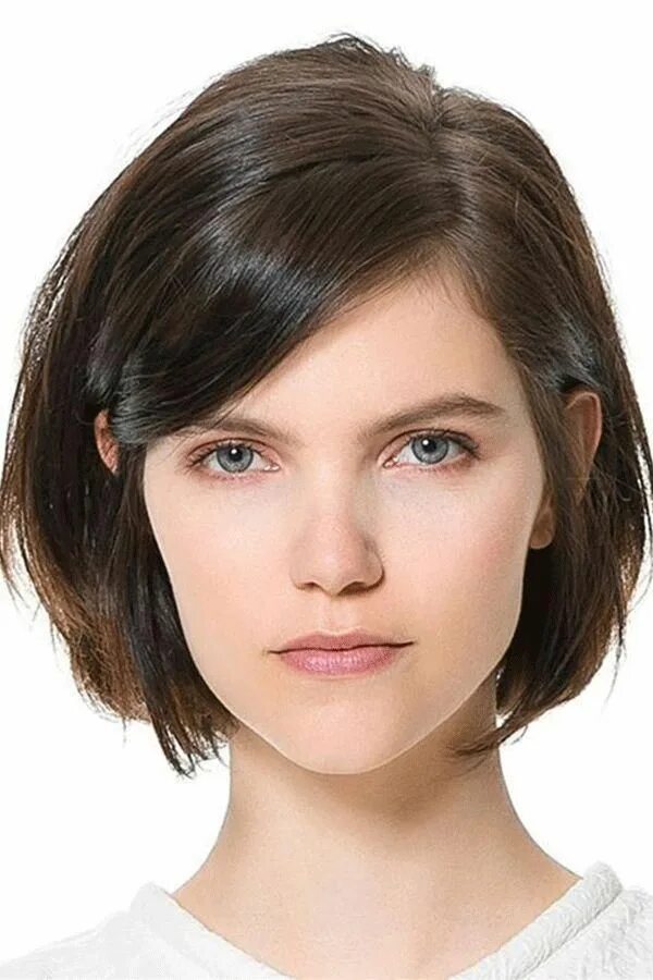 Прическа на короткие прямые волосы One Side Parted Short Natural Straight Human Hair Wig #shortstraighthair Short s