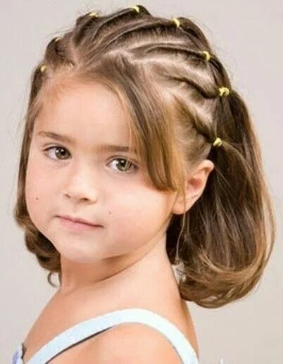 Прическа на короткие волосы 2024 девочке Хвостики Baby hairstyles, Girls hairstyles easy, Kids hairstyles