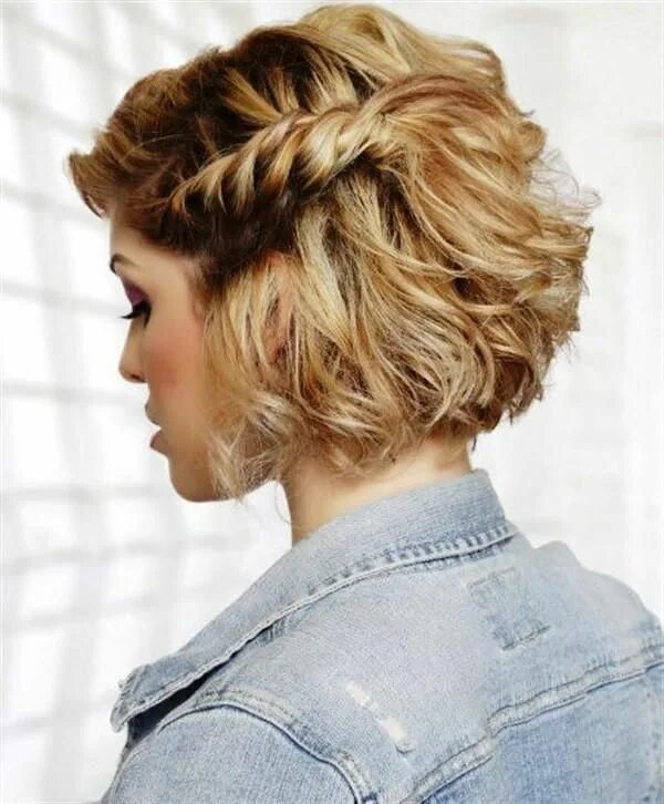 Прическа на короткие волосы жж Pin on для сеья любимой Braids for short hair, Thick hair styles, Short hair sty