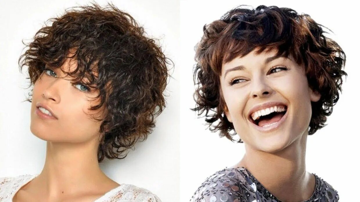 Прическа на короткие вьющиеся Short Haircuts For Curly Hair 2018 35 Short haircuts curly hair, Medium hair sty