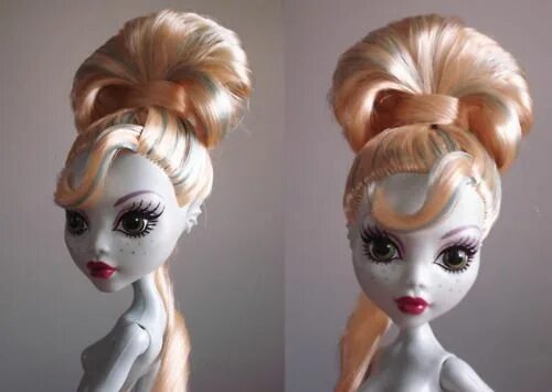 Прическа на кукле короткие волосы Doll-Up Do Shell Bun With Curl Strand Bun with curls, Halloween face makeup, Fac