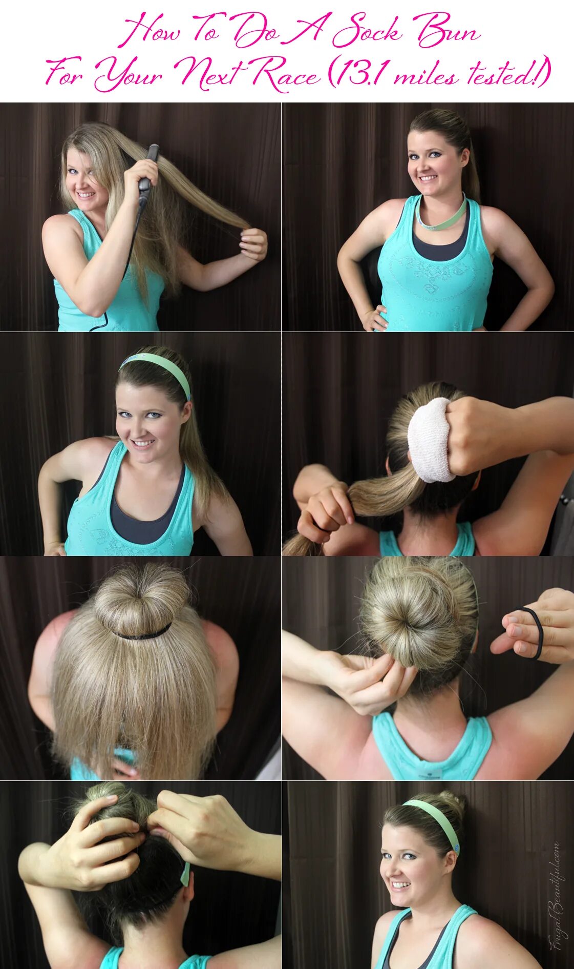 Прическа на носки на длинные волосы How To Do A Sock Bun For A Run That Will Survive A Half Marathon Sock bun hairst