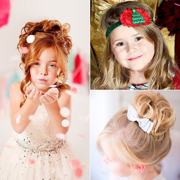 Прическа на новый год девочке в садик Holiday Hairstyle Ideas For Little Girls POPSUGAR Family