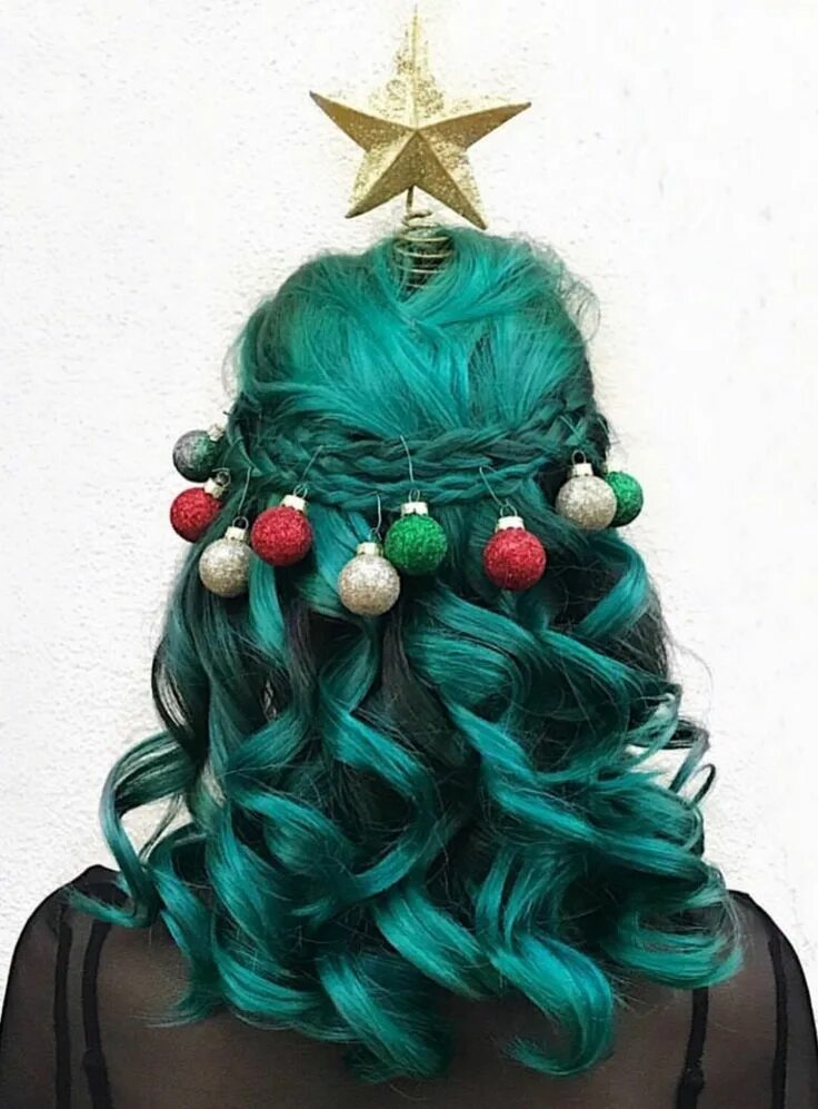 Прическа на новый год на волосы dyed hair everywhere Christmas hair, Christmas hairstyles, Holiday hair inspirat