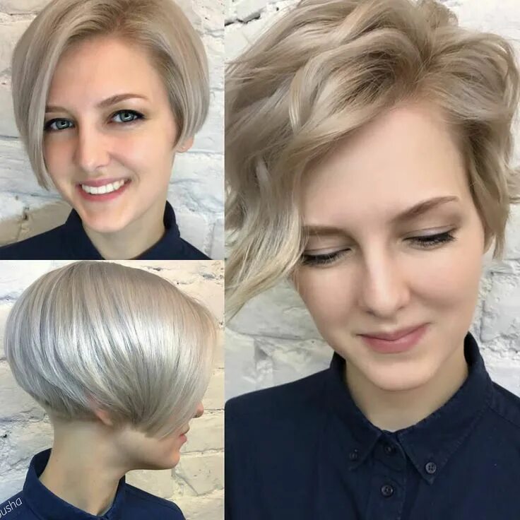 Прическа на отросшие короткие волосы Trendy Haircuts and Stylish Hairstyles for Hair Fins