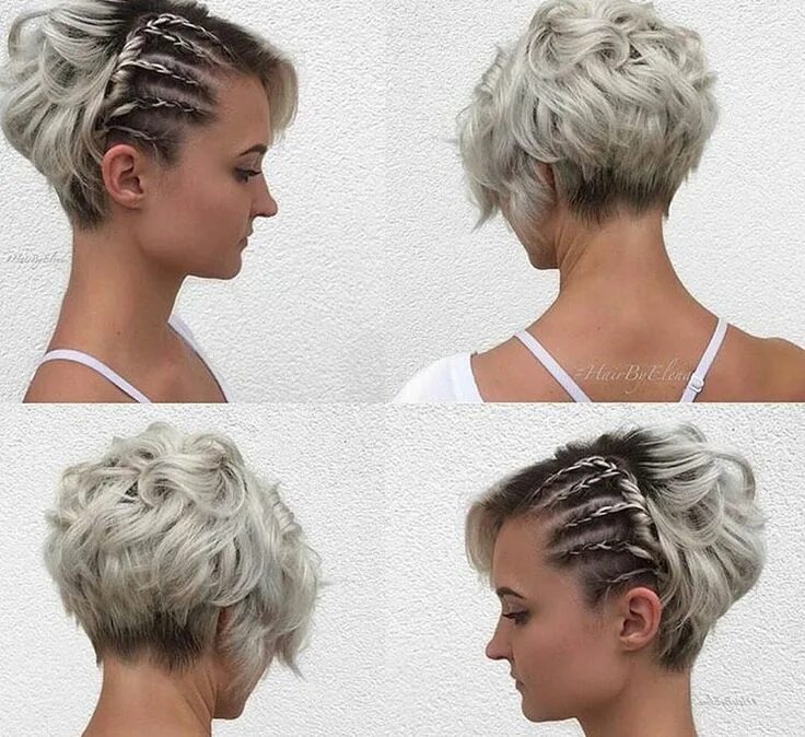 Прическа на отросшие короткие волосы Love the haircut Short wedding hair, Short hairdos, Short hair styles