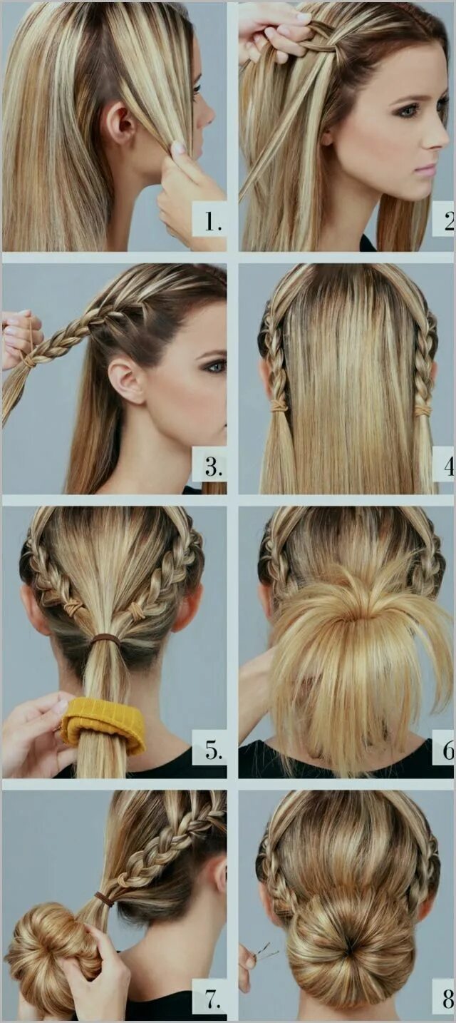 Прическа на повседневный день на средние волосы ★ ★ ★ Hochzeitsfrisuren Seitlich Geflochten Braided hairstyles for wedding, Wedd