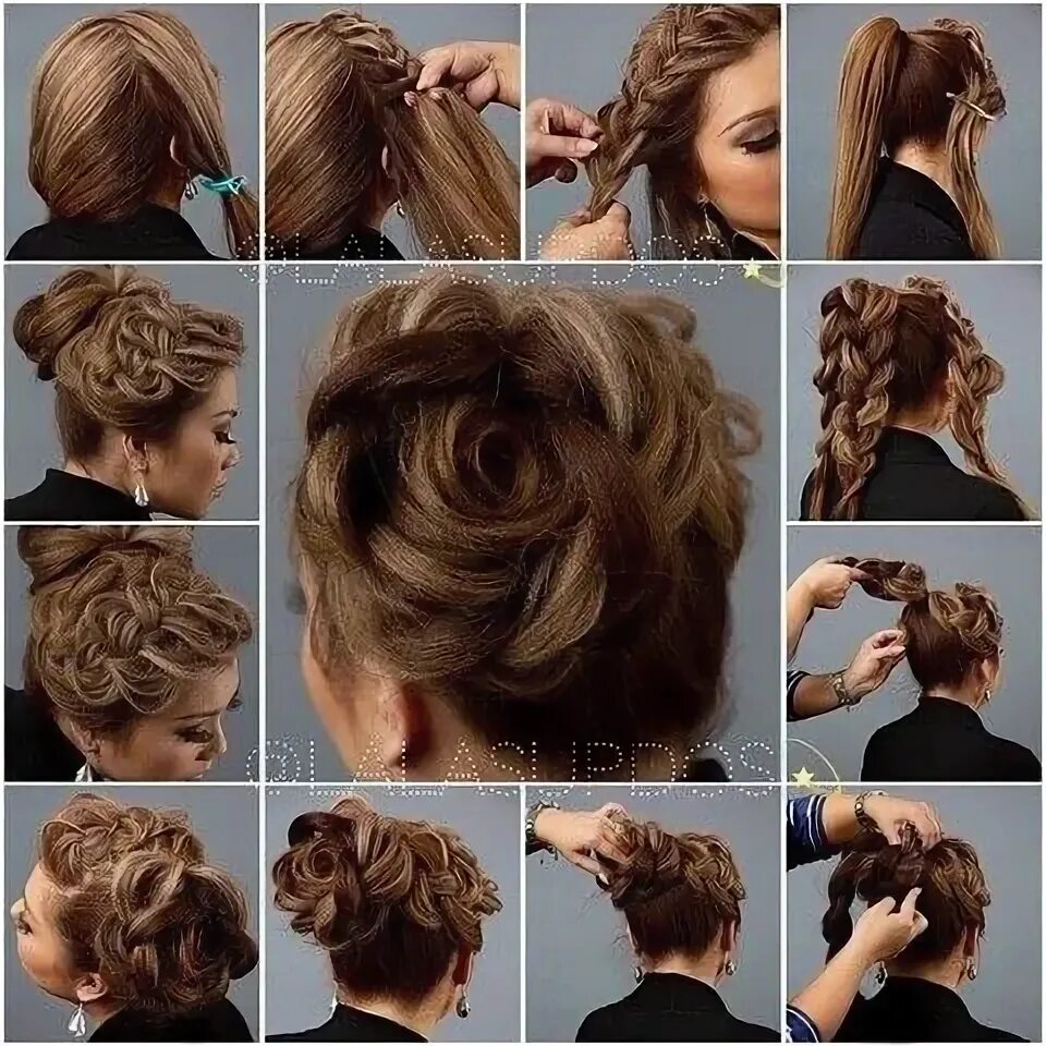 Прическа на праздник пошагово фото Comments in Topic Braids for short hair, Hair tutorial, Hair styles