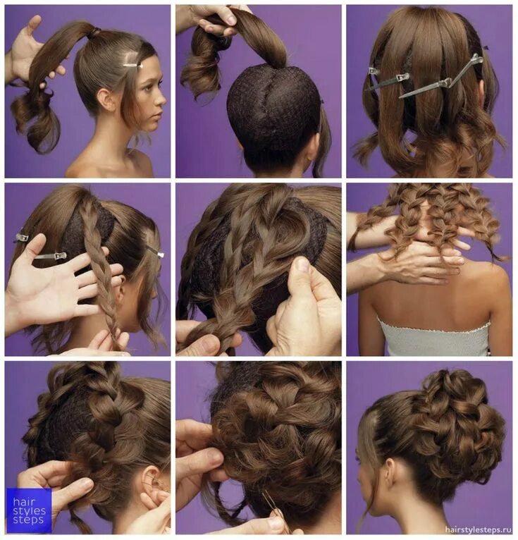 Прическа на праздник пошагово фото Простые прически на каждый день ВКонтакте Pinterest hair, Hair tutorial, Braided