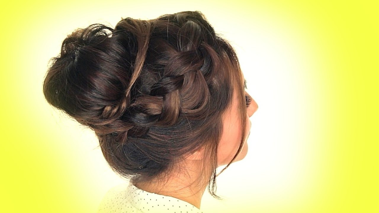 Прическа на прогулку 2024 20 Inspirations Messy Crown Braid Updo Hairstyles