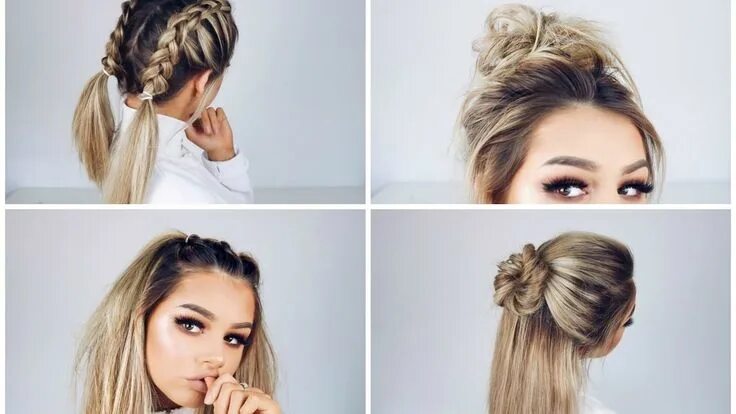 Прическа на прогулку на средние волосы 87 Inspirational Diy Cool Easy Hairstyles Quick hairstyles, Easy hairstyles for 