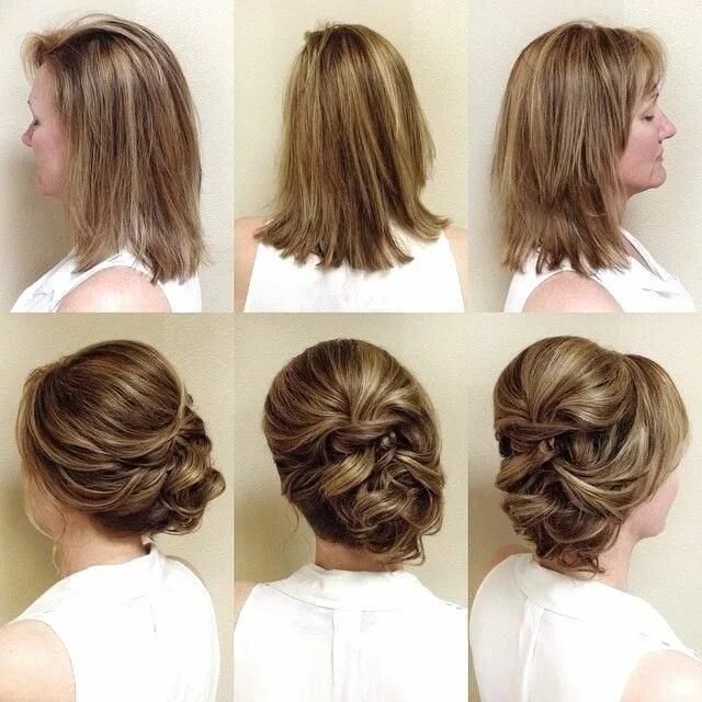 Прическа на редкие волосы до плеч Pin en Hair Peinados boda pelo corto, Peinados fiesta pelo corto, Peinado de fie