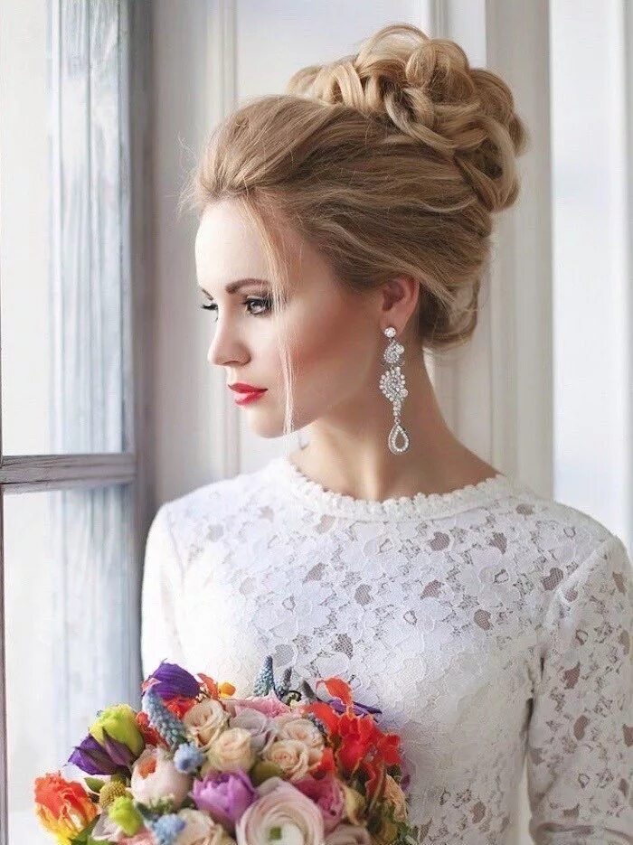 Прическа на роспись на средние волосы Registered at Namecheap.com Winter wedding hair, Hairstyles for thin hair, Long 