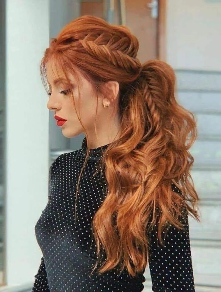 #shorthairstyles #schoolhairstyles in 2020 Redhead hairstyles, Red hair updo, Ha