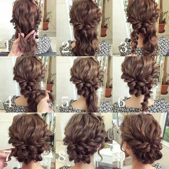 Peinado sencillo para cabello corto Chignon hair, Updo hairstyles tutorials, Hai