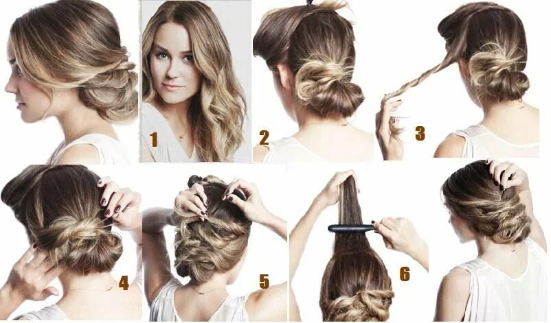 Прическа на средние руками в домашних Coiffure simple et rapide Photo coiffure simple - coupe cheveux simple Party hai