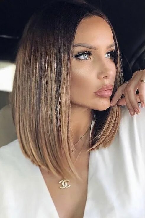 Прическа на средние волосы 2023 модные 40+Stylish Bob & Lob Haircut Ideas Long bob hairstyles, Shoulder length bob hair