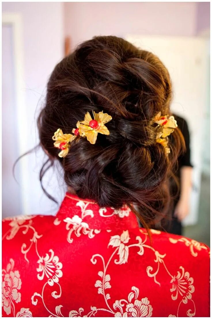 Прическа на средние волосы китайская 20 Asian Wedding Hairstyles Ideas Asian bridal hair, Low bun hairstyles tutorial