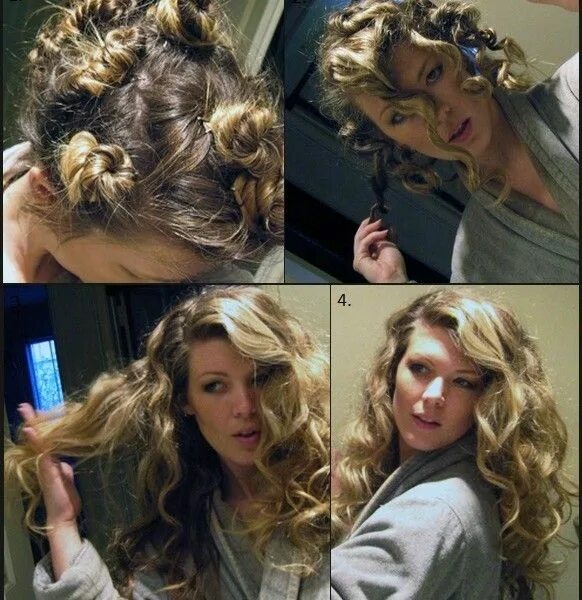 Прическа на средние волосы на ночь Amazing Hairstyle in Less than 5 Minutes - AllDayChic How to curl your hair, Cur