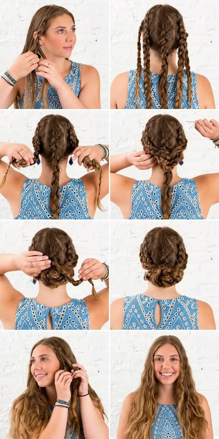 Прическа на средние волосы на ночь Hair Hack: How to Go from Braids to Waves for ALL Hair Lengths Hair hacks, Hair 