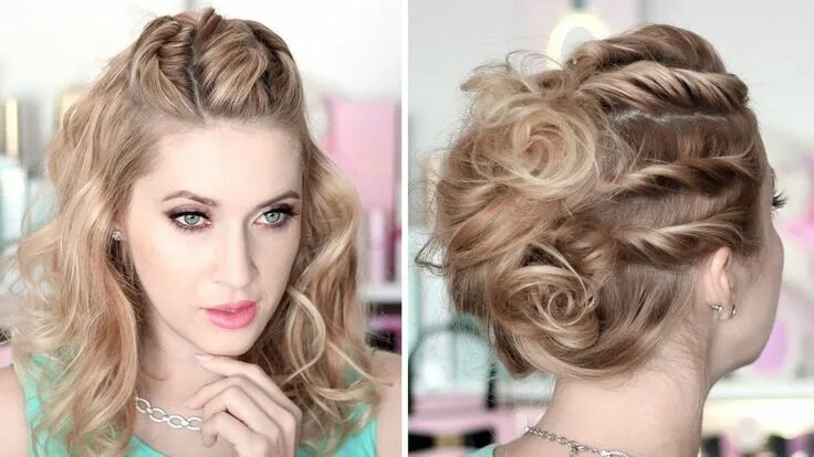 Прическа на средние волосы разная 95 Inspirational Holiday Hairstyles Chignon cheveux mi long, Cheveux mi long, Tu