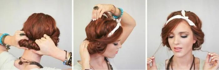 Прическа на средние волосы с повязкой 36 Frühlingsideen zum Thema Halstuch binden Lazy girl hairstyles, Bandana hairst