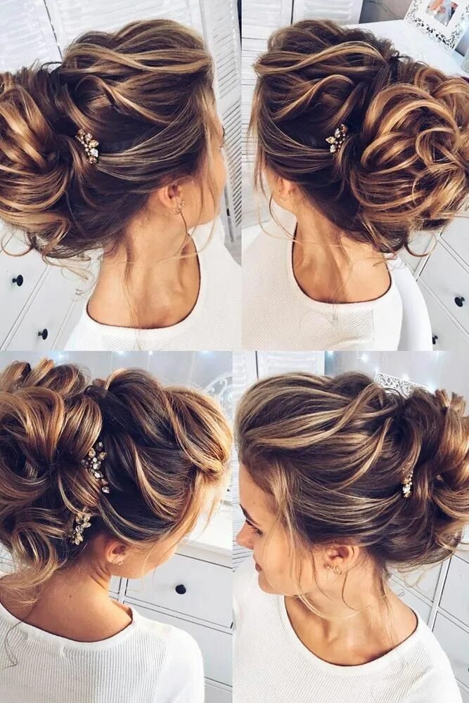 Прическа на средние волосы забранные Pin on Hair Long hair styles, Wedding hairstyles for long hair, Wedding hairstyl