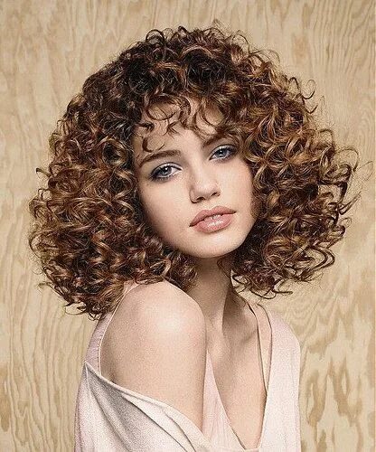 Прическа на средний химический волос DEVON - CURLY CURLS Curly hair styles naturally, Curly hair styles, Permed hairs