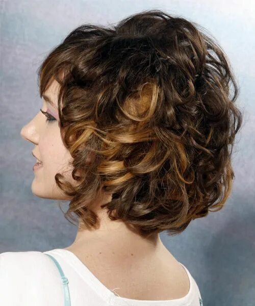 Прическа на средний каскад вечерняя Medium Hairstyle - Curly Formal - Dark Brunette TheHairStyler.com Medium curly h