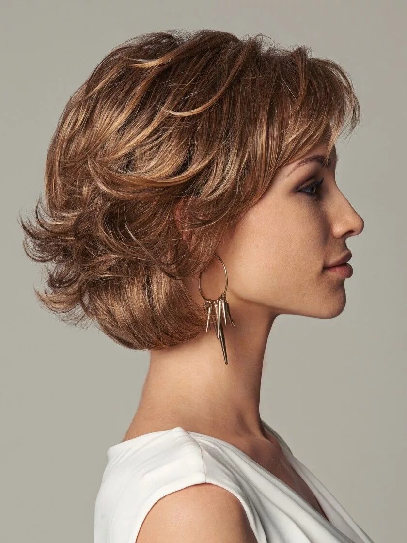 Прическа на среднюю стрижку GL27-29 Medium hair styles, Short hair with layers, Hairstyles for thin hair