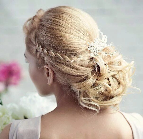 Прическа на свадьбу 13 лет Best Wedding Hairstyle Wedding hairstyles for long hair, Braids for short hair, 